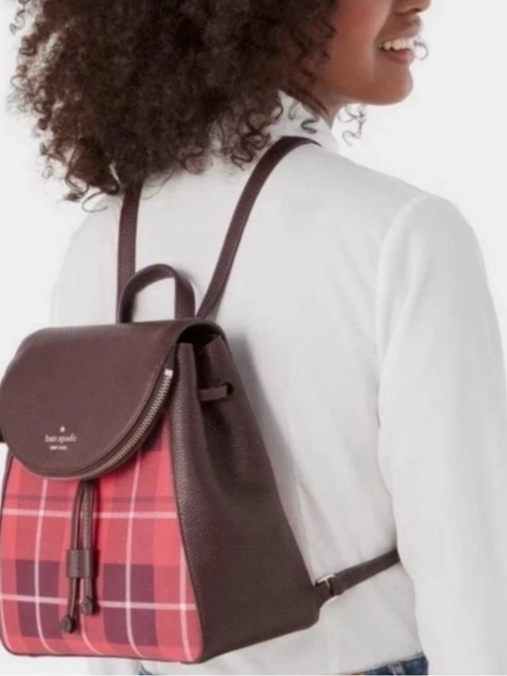 kate spade Leila Plaid Backpack Bag
